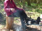 Fi by the fire